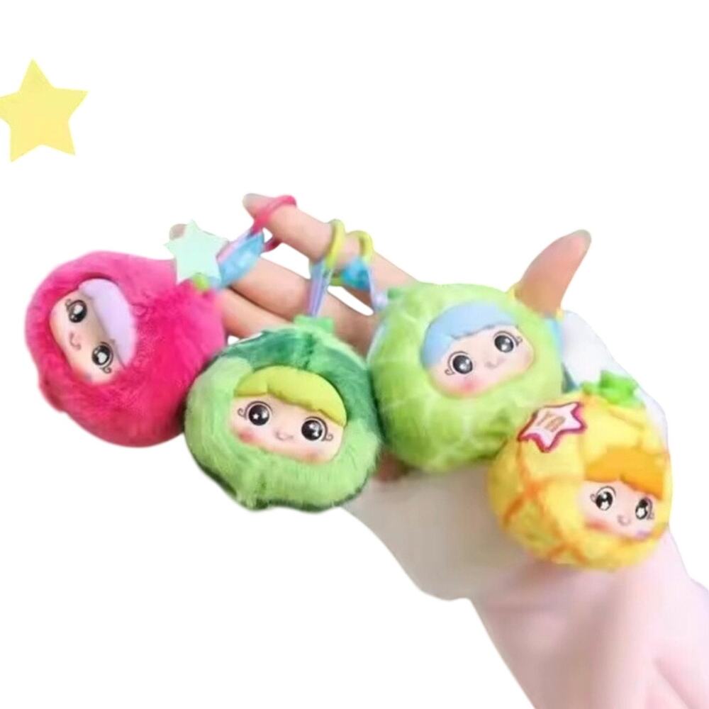 8 Sealed YAYA Fun Fruits Plush Pendant Blind Box Case Happy Ghost Kawaii Charms